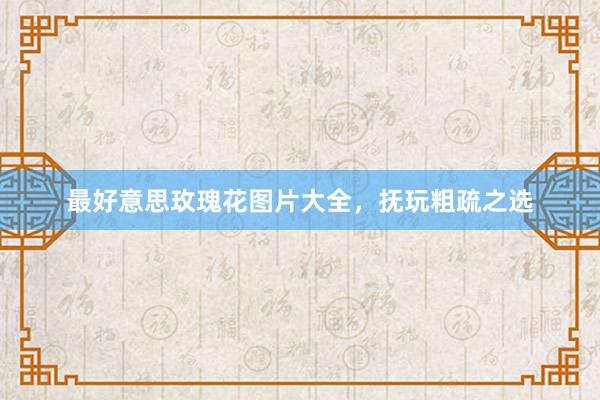最好意思玫瑰花图片大全，抚玩粗疏之选